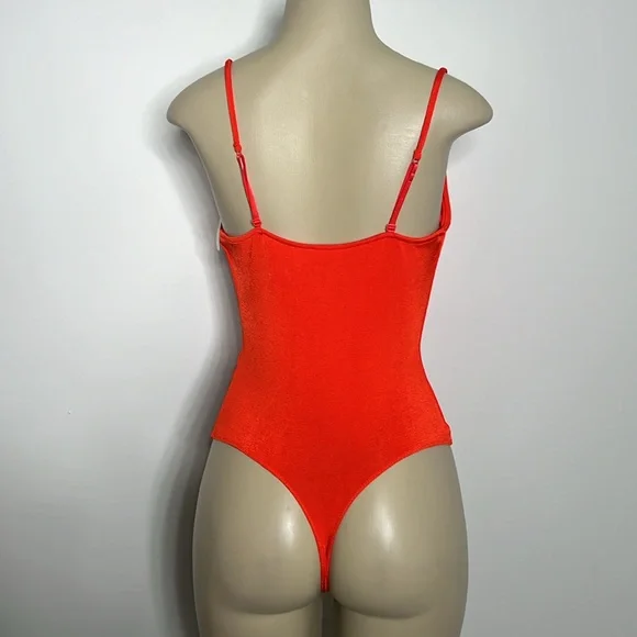 Free people medium orange bodysuit NWT - Picture 3 of 5